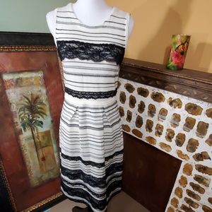 Abs black n white dress